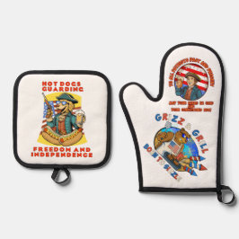 Set De Manoplas Cerveza fría el 4 de julio