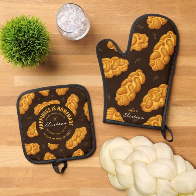 Set De Manoplas Challah Baker Oven Mitt & Pot Holders (Subido por el creador)