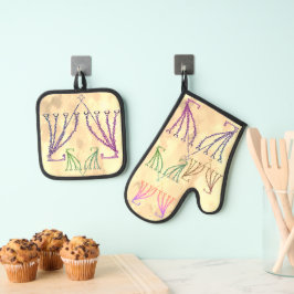 Set De Manoplas Chanukah colorido / Hanukkah