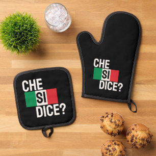 Set De Manoplas ¿Che Si Dice? - "¿Qué pasa?" Italiano diciendo neg