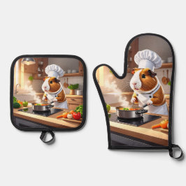 Set De Manoplas Chef de cerdo de Guinea