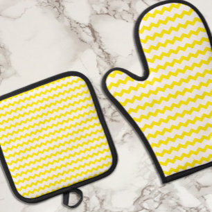 Set De Manoplas Chevron Amarillo