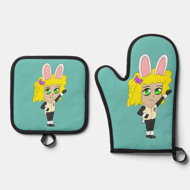 Set De Manoplas chibi bunnygirl (Anverso)