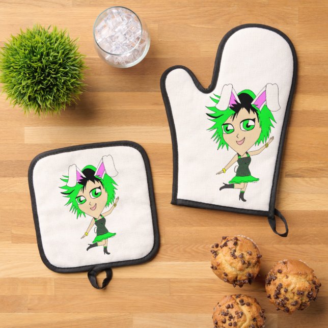 Set De Manoplas chibi bunnygirl (De arriba hacia abajo)