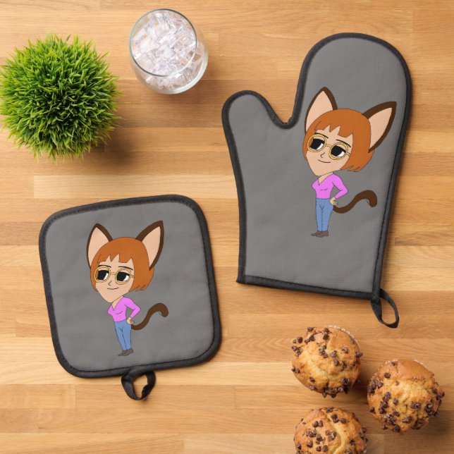 Set De Manoplas chibi catgirl (De arriba hacia abajo)