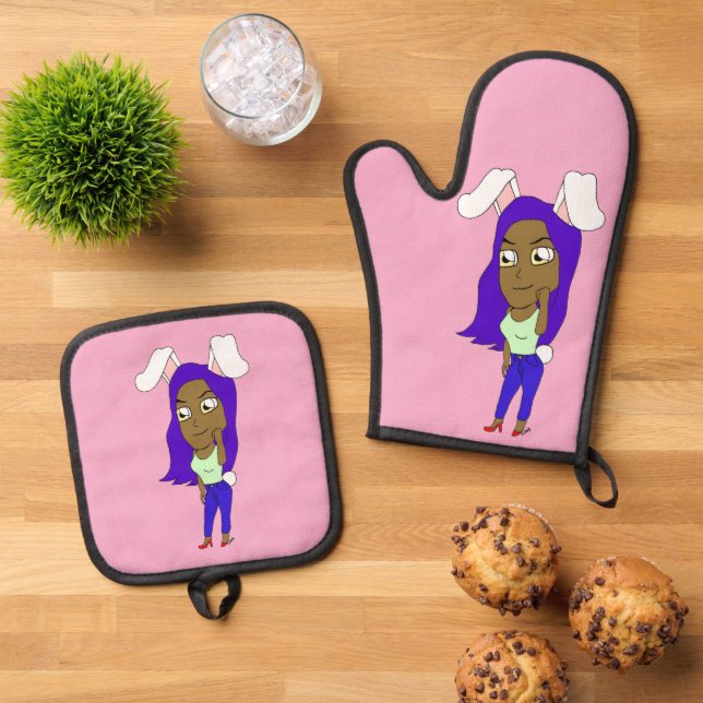 Set De Manoplas Chibi conejita (De arriba hacia abajo)