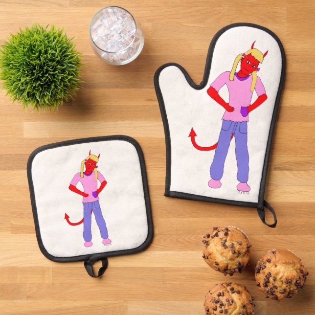 Set De Manoplas chica diablo (De arriba hacia abajo)