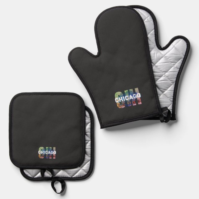 Set De Manoplas Chicago CHI Moderno (Anverso/Reverso)