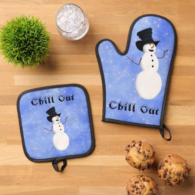 Set De Manoplas Chill Out Oven Mitt & Pot Holder (De arriba hacia abajo)