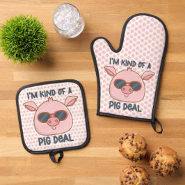 Set De Manoplas Chiste de cerdo divertido