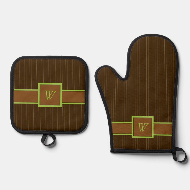 Set De Manoplas Chocolate con pimientos de lima (Anverso)