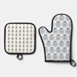 Set De Manoplas Christmas Apron