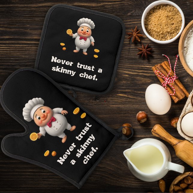 Set De Manoplas Chubby Chef KitchSet - Potholder & Oven Mitt (Subido por el creador)