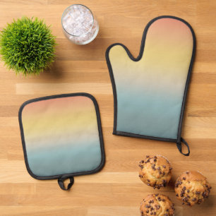 Set De Manoplas Cielo de sol de Aqua amarillo naranja