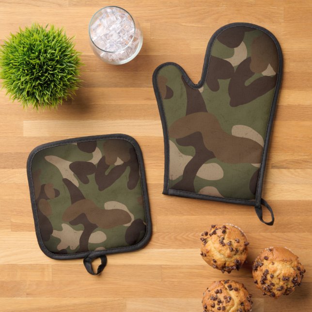 Set De Manoplas Classic Military Camouflage Pattern (De arriba hacia abajo)