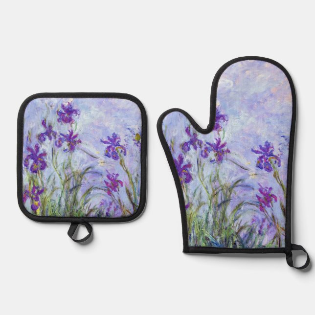 Set De Manoplas Claude Monet - Lilac Irises / Iris Mauves (Anverso)