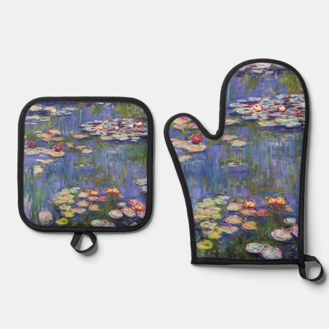 Set De Manoplas Claude Monet - Lilies de agua / Nympheas (Anverso)