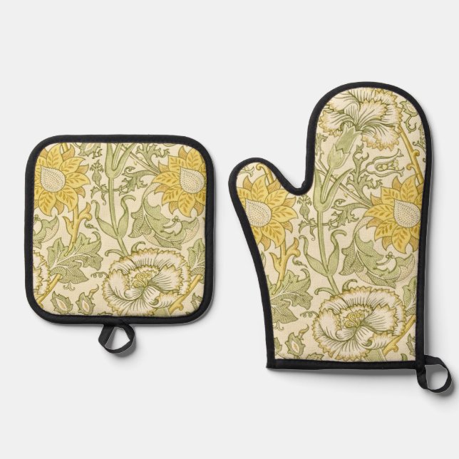 Set De Manoplas Clavel, William Morris (Anverso)