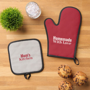 Set De Manoplas Cocina casera de mamá con amor Día de la madre