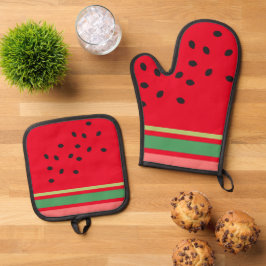 Set De Manoplas Cocina de Fruta de Sandía Adorable