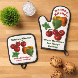 Set De Manoplas Cocina de Nonna Tema Italiano