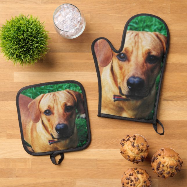 Set De Manoplas Cocina Gift Idea Foto Personalizada (De arriba hacia abajo)
