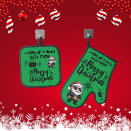 Set De Manoplas Cocinando a Navidades verdes de la tormenta holly 