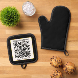 Set De Manoplas Código QR escaneable editable + su nombre comercia