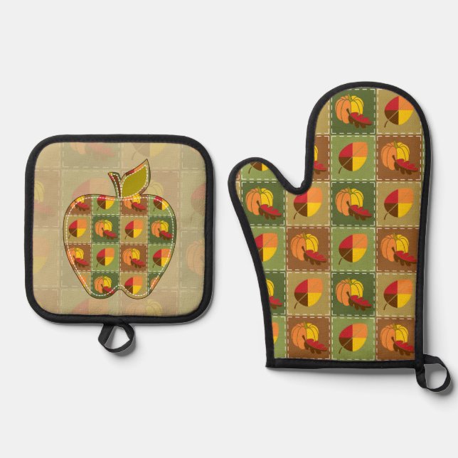 Set De Manoplas Colcha de Otoño (Anverso)