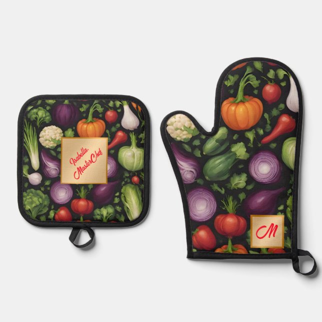 Set De Manoplas Colección de alimentos saludables para vegetales " (Anverso)