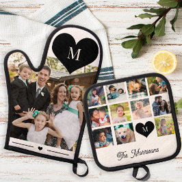 Set De Manoplas Colgadura de fotos personalizadas de la familia co