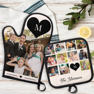Set De Manoplas Colgadura de fotos personalizadas de la familia co