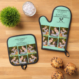 Set De Manoplas Collage de fotos personalizado Oven Mitt & Pot Hol