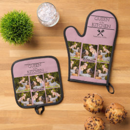 Set De Manoplas Collage de fotos personalizado Oven Mitt & Pot Hol