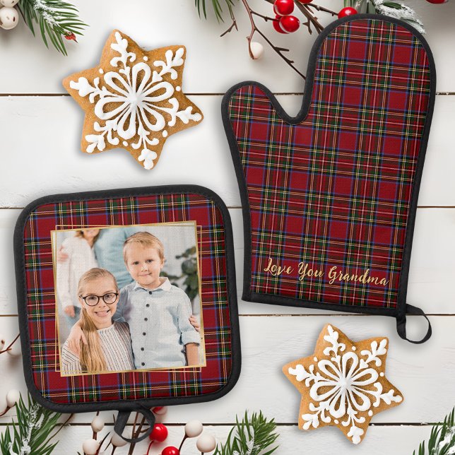 Set De Manoplas Colocan a Navidades de foto de oro personalizados  (Subido por el creador)