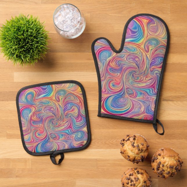 Set De Manoplas Color Swirls  (De arriba hacia abajo)