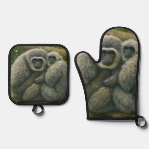 Set De Manoplas Compañeros Gibbon - Retrato Emocional de la Vida S