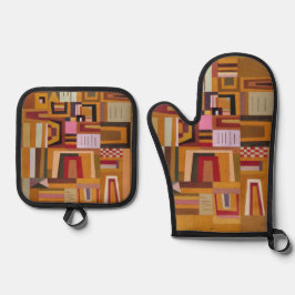 Set De Manoplas Compensation, Kandinsky Inspired Geometric Art