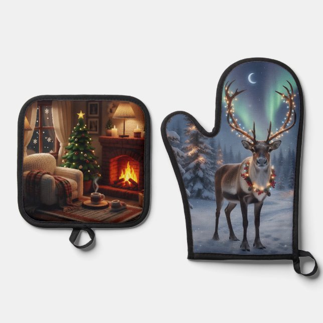 Set De Manoplas conjunto de Año Nuevo (Anverso)