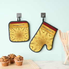 Set De Manoplas Conjunto de cocina de diseñador Achempong: Opulent