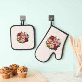 Set De Manoplas Conjunto de cocina Mama Floral – Manopla para horn