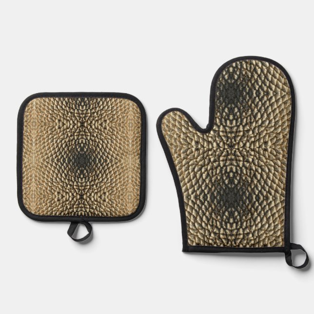 Set De Manoplas Conjunto de portaobjetos - Geometría de girasol (Anverso)