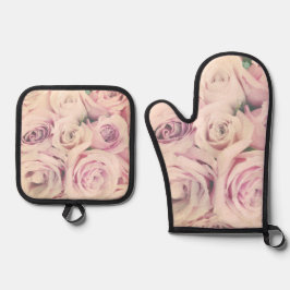 Set De Manoplas Conjunto de portaobjetos rosados Rubor Oven Mitt y