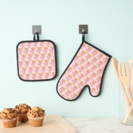 Set De Manoplas Conjunto de soporte de Rapunzel Oven Mitt & Pot