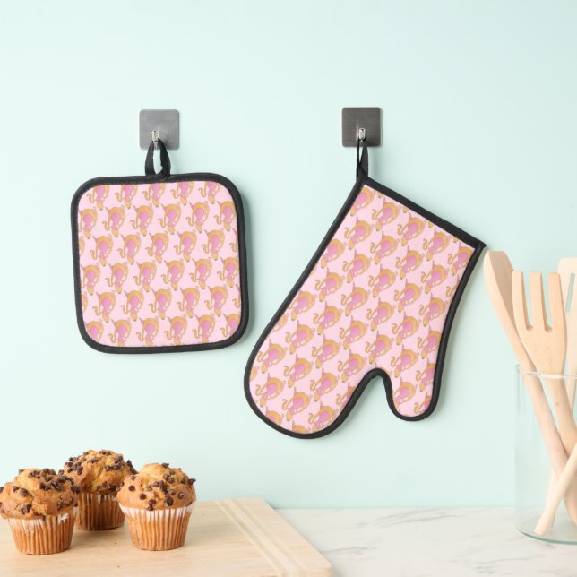 Set De Manoplas Conjunto de soporte de Rapunzel Oven Mitt & Pot (Insitu (colgante))