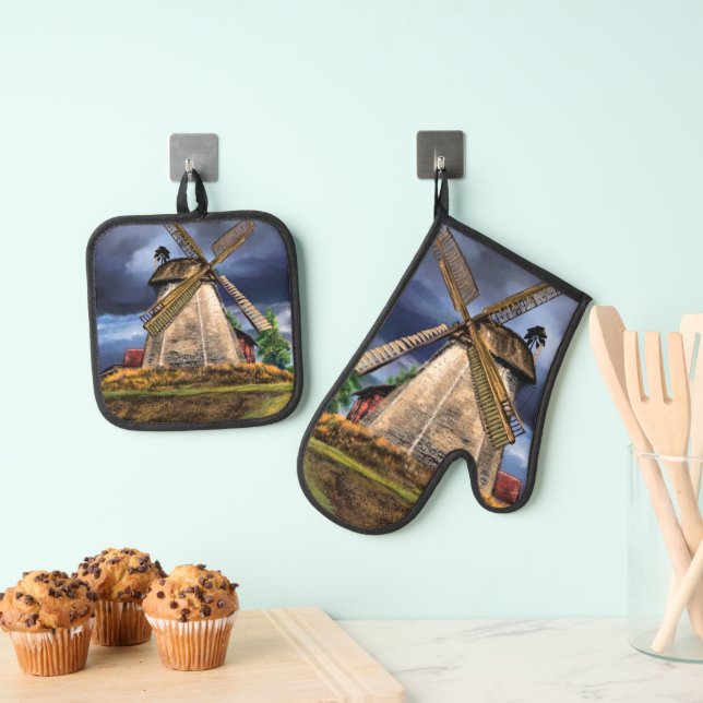 Set De Manoplas Conjunto Holanda de Oven Mitt & Pot Holder (Insitu (colgante))