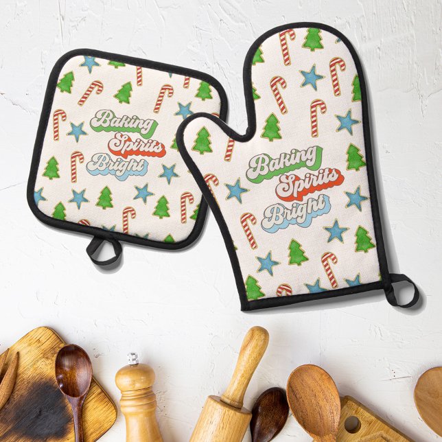 Set De Manoplas Cookies de navidades (Baking Spirits Bright Christmas Cookies Oven Mit)