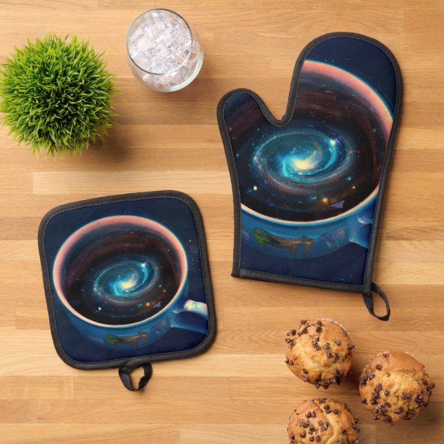 Set De Manoplas Copa de Café Cósmico (De arriba hacia abajo)