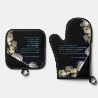 Set De Manoplas "Corazón blanco en negro desde la luna" & Duda Fut
