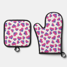 Corazones de bandera bisexual - Blanco
